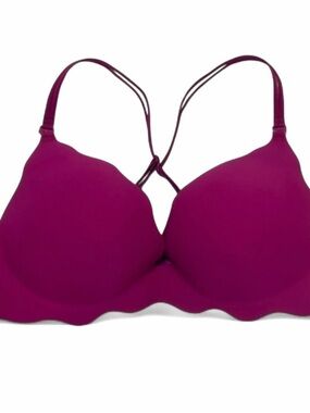 Victoria’s Secret-Very Sexy Secret Embrace Push-Up Bra 34C-Pink Scalloped-Glam